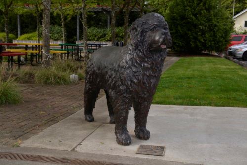 Large dog sculpture